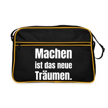 Faire est le nouveau rêve. - Sac Retro - noir/or - Devant