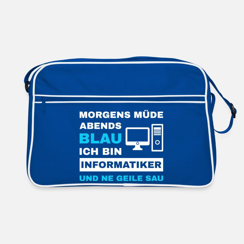 informatiker Programmierer Admin Sprüche Lustig Retro Tasche