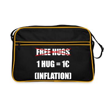 Free Hugs - Adjusted for Inflation - Retro Bag - black/gold - Front