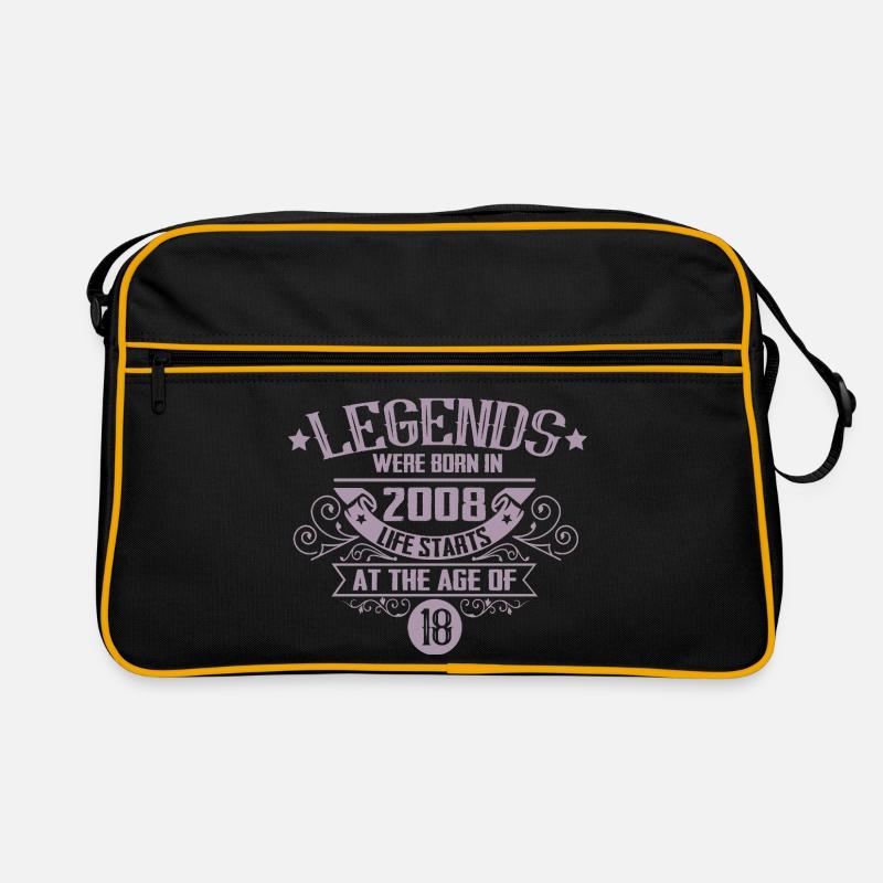 18e anniversaire Millésime 2008 Légendes Sac Retro