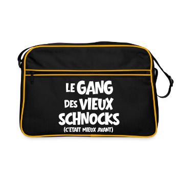 Senior, Retired, Retired - Retro Bag - black/gold - Front