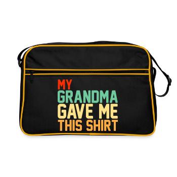 Ma grand-mère m’a donné ce slogan rétro drôle - Sac Retro - noir/or - Devant