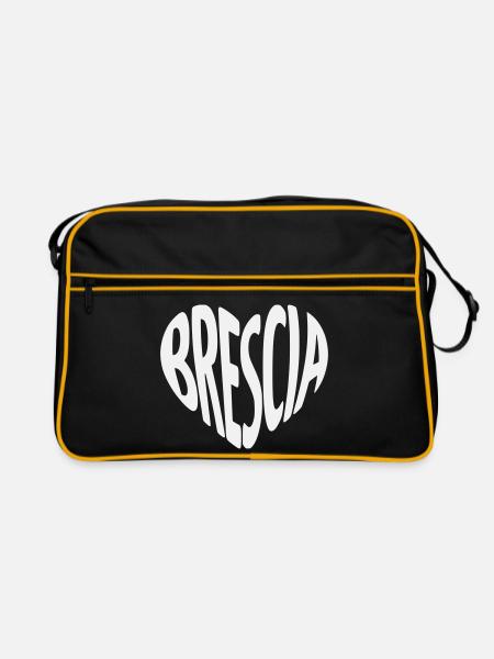 Brescia, Italie Forme du cœur - Sac Retro - noir/or - Devant