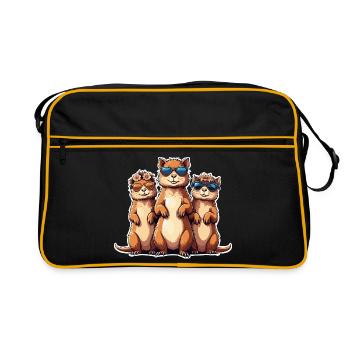 Trio de lunettes de soleil - Sac Retro - noir/or - Devant