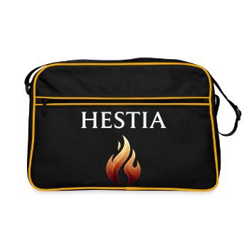 Graphique de la Flamme Hestia - Sac Retro - noir/or - Devant