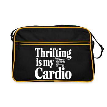 Thrifling is My Cardio - Retro Bag - black/gold - Front
