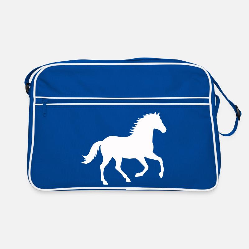 Silhouette d’un cheval sauvage Sac Retro