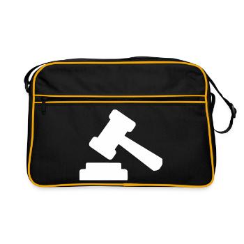 Avocat Droit Droit Avocat Balance Droit Judiciaire - Sac Retro - noir/or - Devant