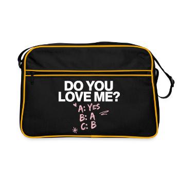 Do You Love Me Relationship Love Couple Love Marriage Couple - Retro Bag - black/gold - Front