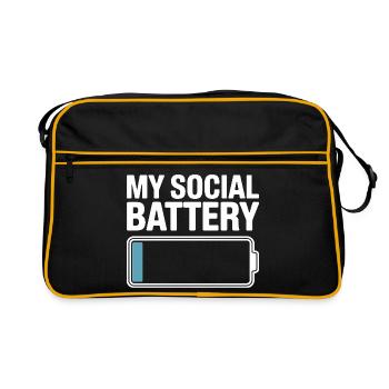 Batterie sociale Introverti Batterie morte - Sac Retro - noir/or - Devant