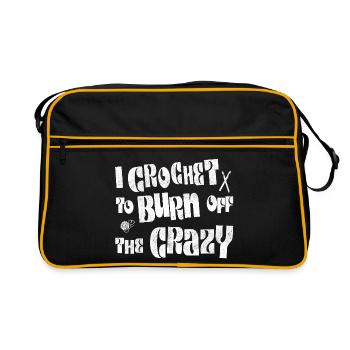 Je crochète pour brûler la folie - Sac Retro - noir/or - Devant