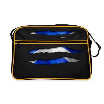 Scotland Torn 003 AllroundDesigns - Retro Bag - black/gold - Front