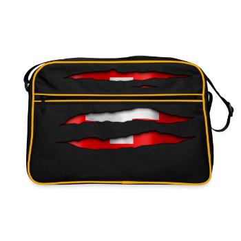 Switzerland Aufritissen 003 AllroundDesigns - Retro Bag - black/gold - Front