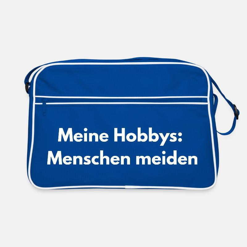 Menschen meiden – Sarkastischer Spruch Retro Tasche