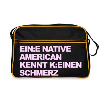SATIRE WOKE : Un Indien ne connaît pas la douleur - Sac Retro - noir/or - Devant