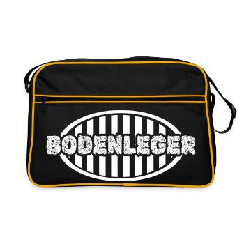 Job Bodenleger - Retro Tasche - Schwarz/Gold - Vorne
