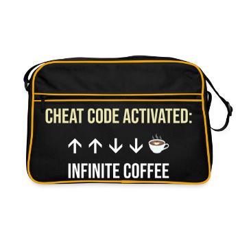 Infinite Coffee Active Cheat Code - Retro Bag - black/gold - Front