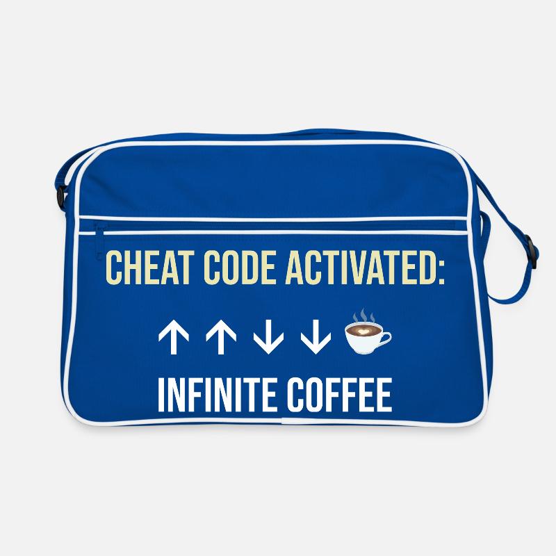 Unendlicher Kaffee Aktiver Cheat-Code Retro Tasche