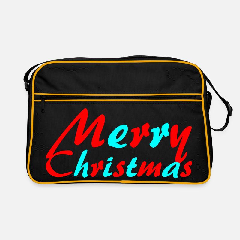 Merry Christmas Neon Script Retro Bag