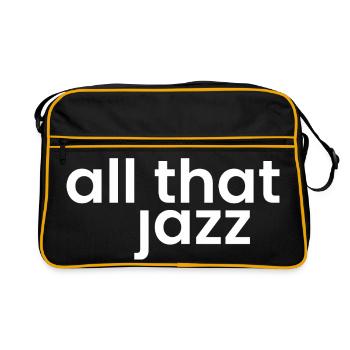 Jazz Phrase Bold Typography - Retro Bag - black/gold - Front