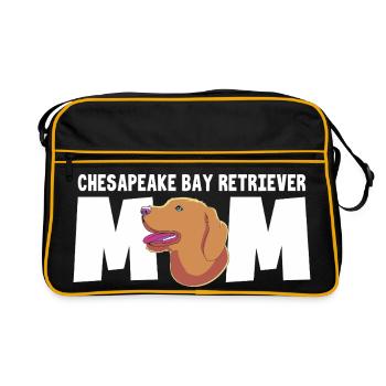 Chesapeake Bay Retriever - Retro Tasche - Schwarz/Gold - Vorne