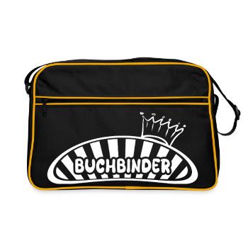 Buchbinder als Job - Retro Tasche - Schwarz/Gold - Vorne