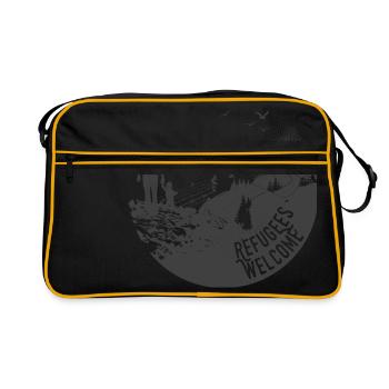 Refugees Welcome - Sac Retro - noir/or - Devant
