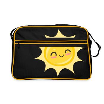 Sun - Sunbeams Sunlight Summer Fun - Retro Bag - black/gold - Front