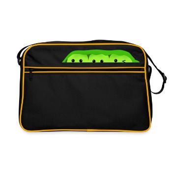 three pea in a pod - Retro Tasche - Schwarz/Gold - Vorne