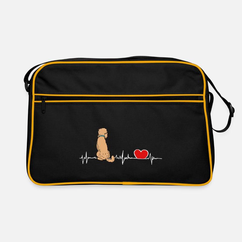 Doodle EKG - heartbeat Doodle Retro Tasche