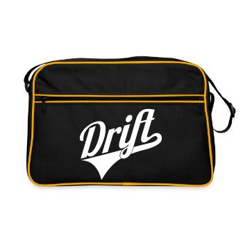 Drift lettering logo - Retro Bag - black/gold - Front