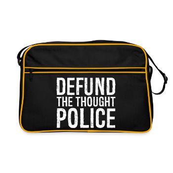 defund the thought police - Retro Bag - black/gold - Front