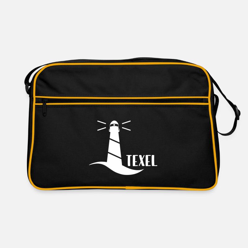 Phare Texel (blanc) - Sac Retro - noir/or
