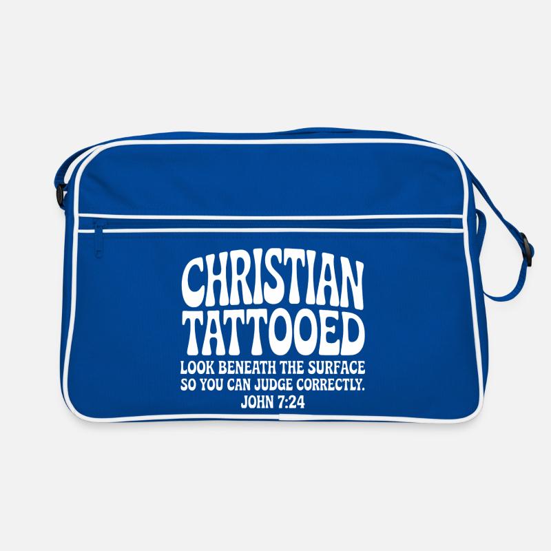 Christlich tätowierter Blick unter die Oberfläche Retro Tasche