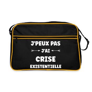 Existential crisis, black humour - Retro Bag - black/gold - Front