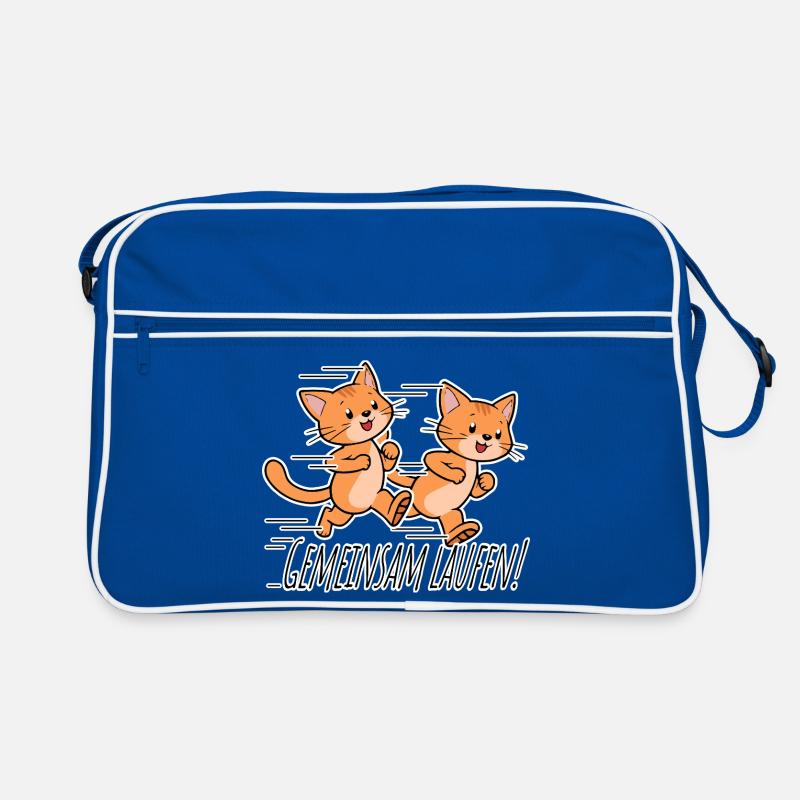 Courez ensemble ! Équipe de course des chats mignons ! Sac Retro