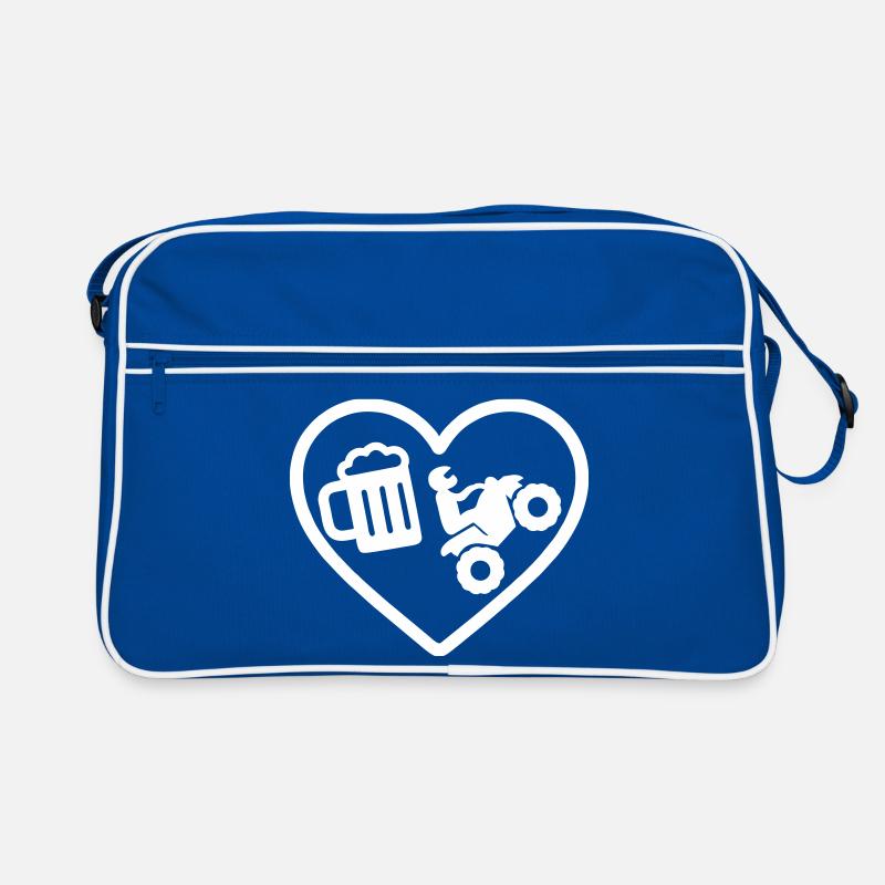Herz Quad Bier Retro Tasche