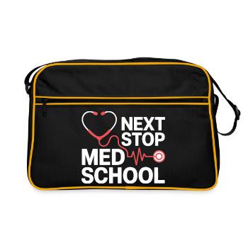 Thé cardiaque stéthoscope de l’école de médecine - Sac Retro - noir/or - Devant