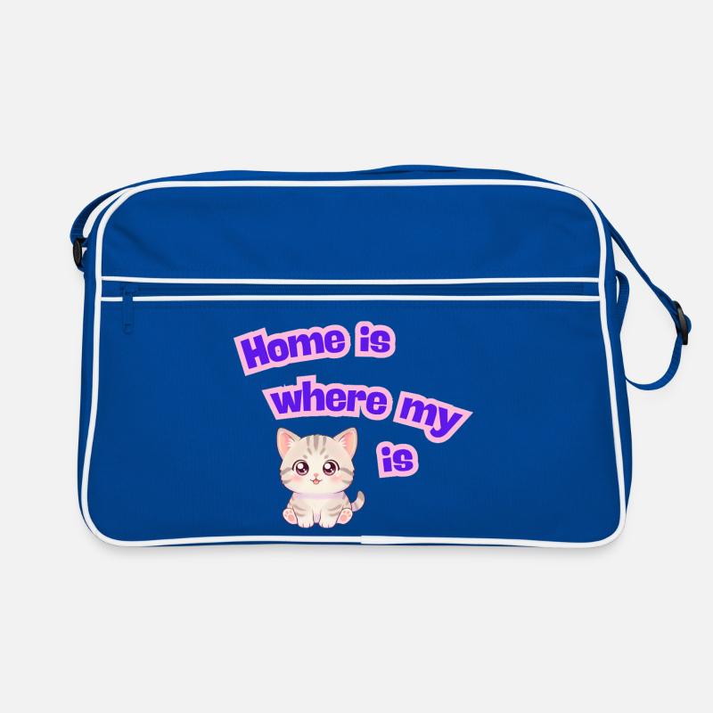 La maison, c’est là où est mon chat Sac Retro
