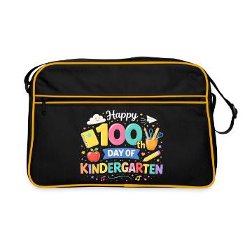 Day 100 Kindergarten Jubilation - Retro Bag - black/gold - Front