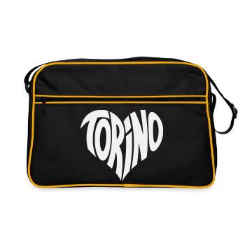 Turin, Torino Heart Design - Sac Retro - noir/or - Devant