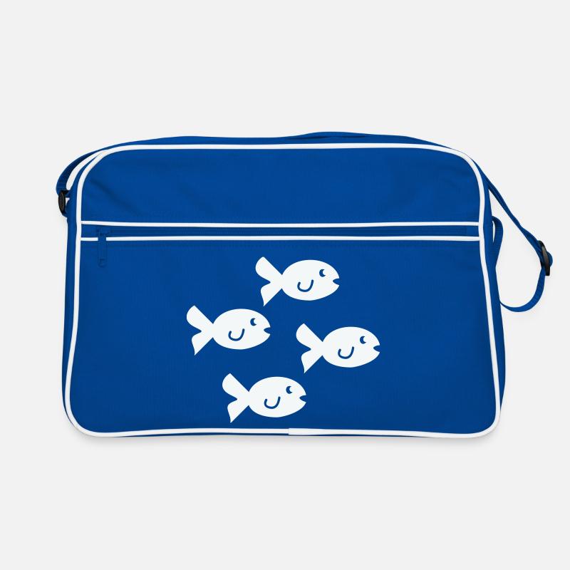 Four Friendly Little Fish Retro Bag