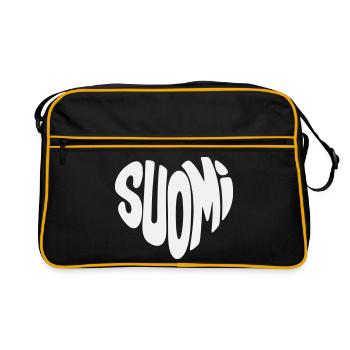 Finlande, faute de frappe de Suomi Heart - Sac Retro - noir/or - Devant