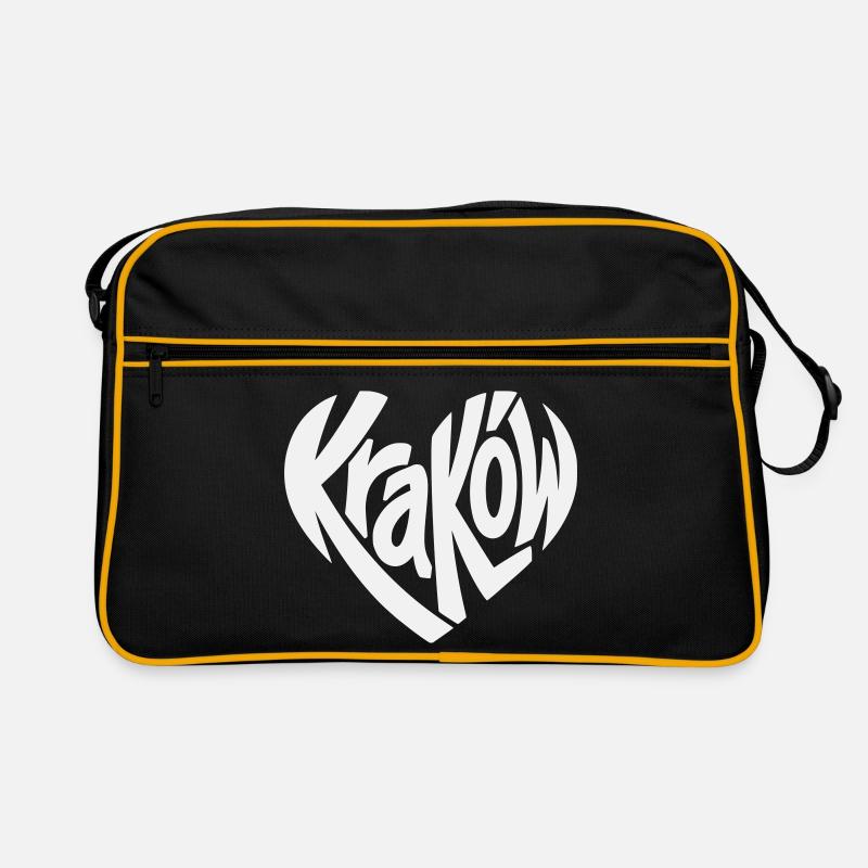 Cracovie, Cracovie Cœur Logo de faute de frappe Sac Retro