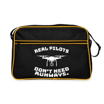 Drone Racing Things I Do In My Race Racing Machine - Retro Bag - black/gold - Front