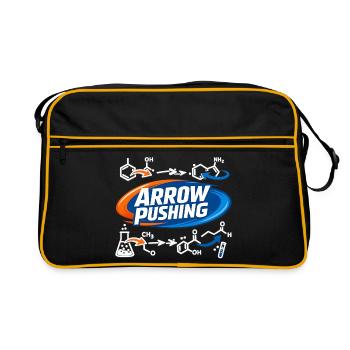 Chemistry Arrow-Push Design - Retro Bag - black/gold - Front
