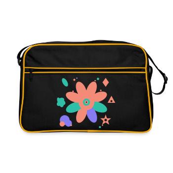 Buntes Design der modernen Kunst - Retro Tasche - Schwarz/Gold - Vorne