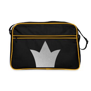 Crown – symbol of strength and self-confidence - Retro Bag - black/gold - Front