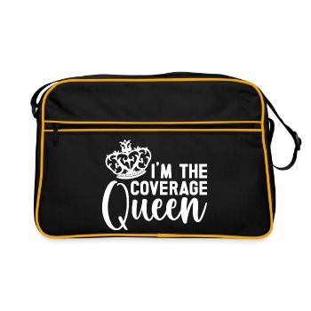 Insurance Agent Costume Coverage Queen Medicare - Retro Tasche - Schwarz/Gold - Vorne