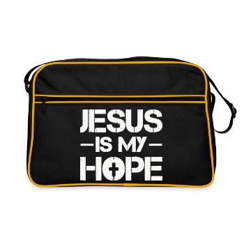 Jésus est mon espoir - Sac Retro - noir/or - Devant